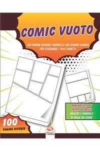 Comic vuoto: 100 pagine (diversi pannelli) con sfondo bianco, per disegnare i tuoi fumetti. Per artisti di tutti i livelli