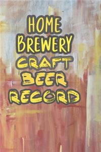 Home Brewery Craft Beer Record