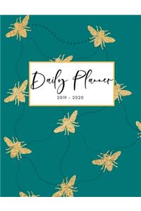 2019 2020 15 Months Gold Honey Bee Daily Planner