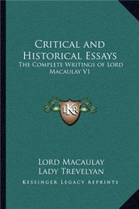 Critical and Historical Essays