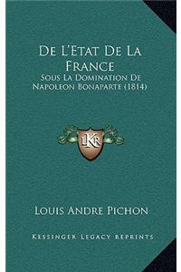 de L'Etat de La France