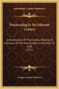 Proofreading In The Fifteenth Century