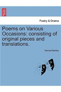 Poems on Various Occasions