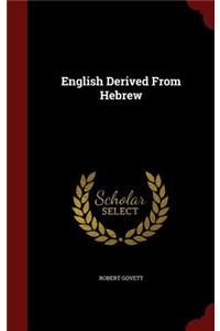 English Derived from Hebrew