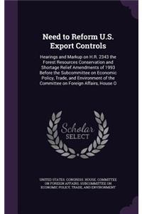 Need to Reform U.S. Export Controls