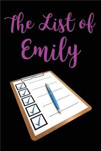 The List of Emily