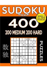 Sudoku Book 400 Puzzles, 200 Medium and 200 Hard