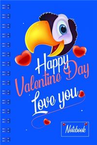 Cute Parrot Valentine's Day Gift for Parrot lovers Notebook journal