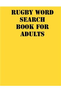 Rugby Word Search Book For Adults