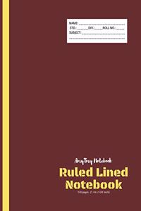 Ruled Lined Notebook - AmyTmy Notebook - 140 pages - 7.44 x 9.69 inch - Matte Cover