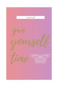 give yourself time journal notebook planner