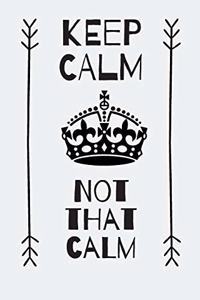 Keep calm, not that calm notebook: funny sarcastic journal