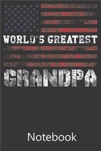 World's Greatest Grandpa Amarican Flag