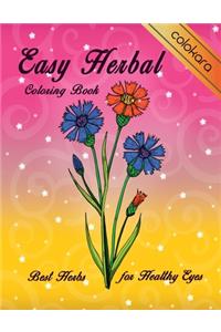 Easy Herbal Coloring Book