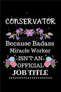 Conservator Because Badass Miracle Worker Isn't an Official Job Title