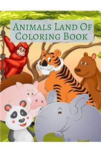 Animals Land Of Coloring Book
