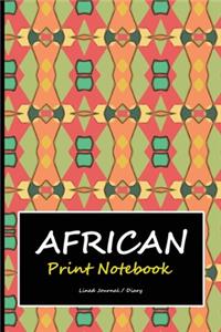 African print notebook
