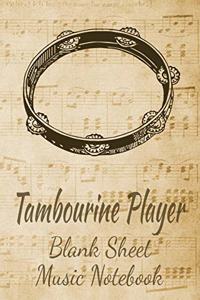 Tambourine Player Blank Sheet Music Notebook