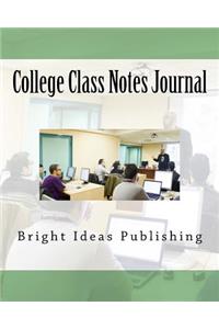 College Class Notes Journal