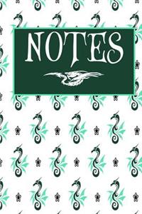 TEAL DRAGON - a lined journal