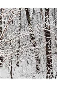 Winter Season School Composition Book Woods 130 Pages