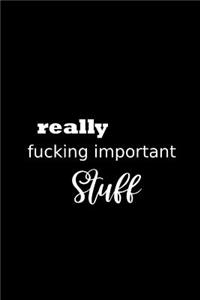 2019 Weekly Planner Funny Theme Really Fucking Important Stuff 134 Pages