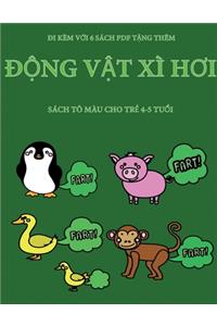 Sách tô màu cho trẻ 4-5 tuổi (Động vật xì hơi)