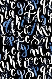 Journal Notebook Sparkly Letters Pattern 4