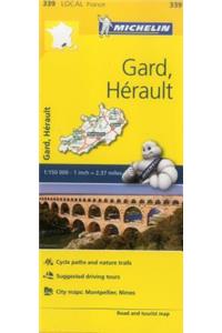 Gard, Herault - Michelin Local Map 339