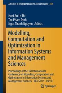 Modelling, Computation and Optimization in Information Systems and Management Sciences