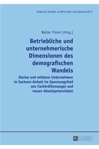 Betriebliche Und Unternehmerische Dimensionen Des Demografischen Wandels