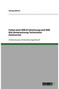 Falten einer DIN A1-Zeichnung nach DIN 824 (Unterweisung Technische/r Zeichner/in)