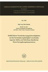 Einfluß kleiner Formänderungsgeschwindigkeiten auf die Formänderungsfestigkeit verschieden legierter Stähle und Nicht-Eisen-Metalle bei Warm-Formgebungstemperaturen