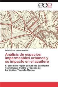 Análisis de espacios impermeables urbanos y su impacto en el acuífero