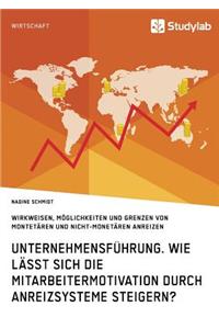Unternehmensführung. Wie lässt sich die Mitarbeitermotivation durch Anreizsysteme steigern?