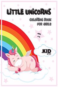 Little Unicorns Coloring Book for Girls