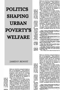 Politics Shaping Urban Poverty's Welfare