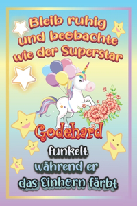 Bleib ruhig und beobachte wie Superstar Godehard funkelt während sie das Einhorn färbt