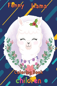 Funny Llama Coloring Book children