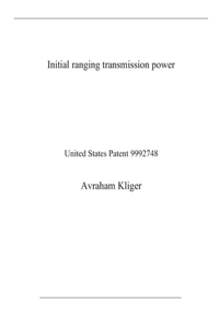 Initial ranging transmission power