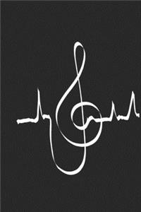 Notenschlüssel - Musik, Notizbuch, Notizheft für Musiker, Sänger, Instrumentenspieler, Dirigenten, Pianisten, Musik Schüler, Musik Lehrer, Musik Studenten, Musik Professoren, 6x9, 120 Seiten, liniert, als Geschenk