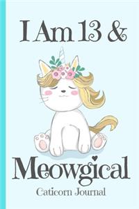 Caticorn Journal I Am 13 & Meowgical