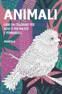 Libri da colorare per adulti per matite e pennarelli - Mandala - Animali