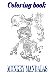 Monkey mandalas coloring book