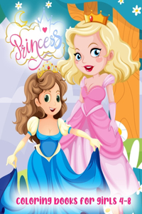 princess coloring books for girls 4-8