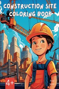 Construction Site Coloring Book