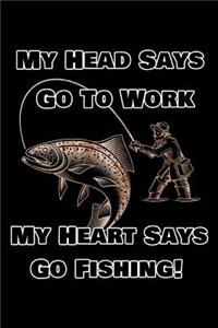 My Head Says Go To Work My Heart Says Go Fishing!