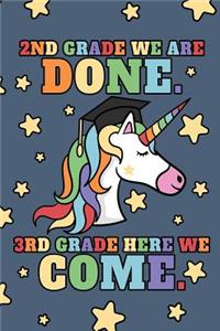 2nd Grade We Are Done. 3rd Grade Here We Come.