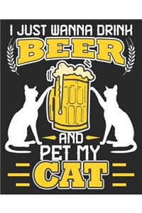 I Just Wanna Drink Beer And Pet My Cat