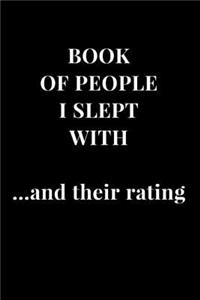 Book Of People I Slept With ... And Their Rating